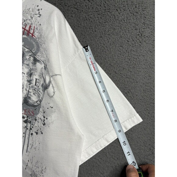 Y2K Eckō Unltd T-Shirt Mens 2XL White Double Sided Grunge Mma Cyber - Picture 6 of 13